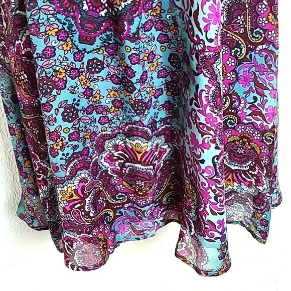 Speechless Halter Neckline Dress, Burgundy & Teal Print, Size Small, NWT - Picture 3 of 10